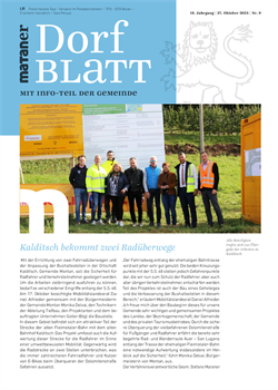 Montaner Dorfblatt - Die Gemeinde informiert - Oktober 2023 (01.12.2023)